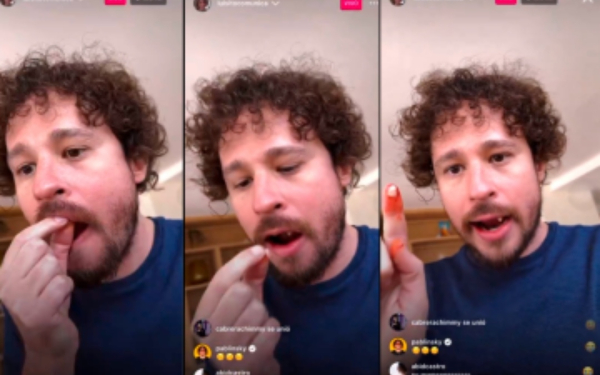 Luisito perdió su dentadura en plena transmisión