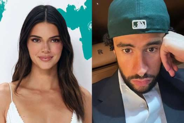 Kendall Jenner y Bad Bunny fueron captados besándose fuera de una discoteca