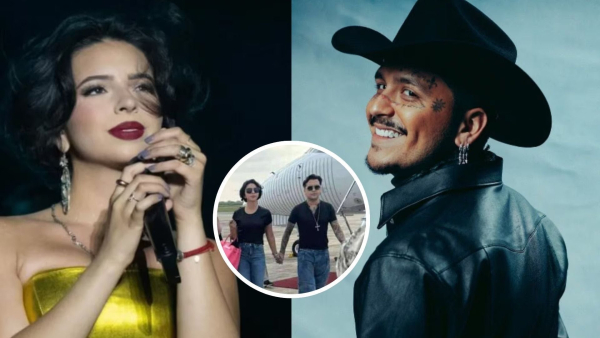 Christian Nodal y Ángela Aguilar presumen su amor