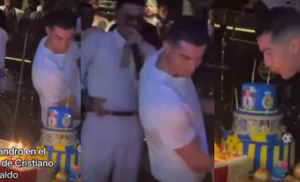 Rauw Alejandro cantó para Cristiano Ronaldo