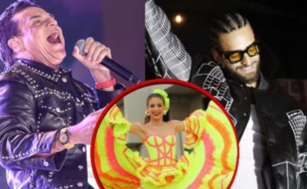 Maluma y Silvestre Dangond en la Coronación de los Reyes del Carnaval